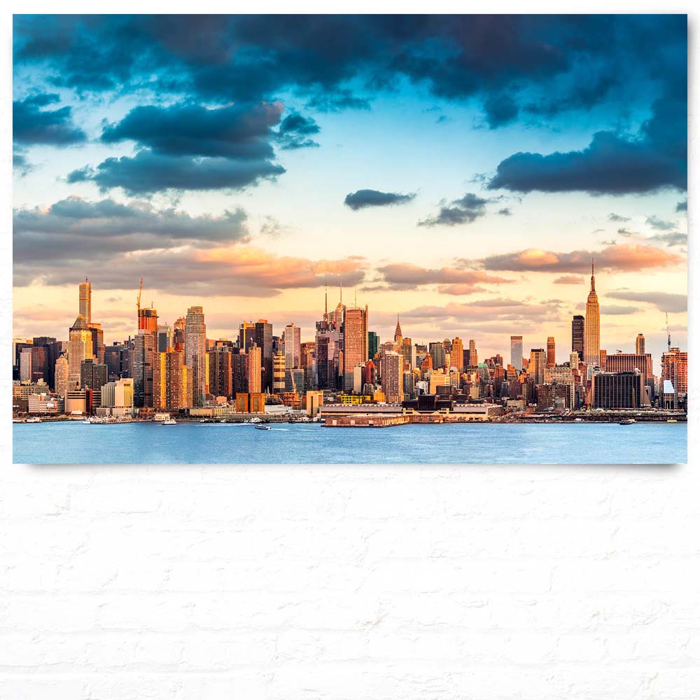 großes Poster Skyline Panorama von New York, 180x120cm