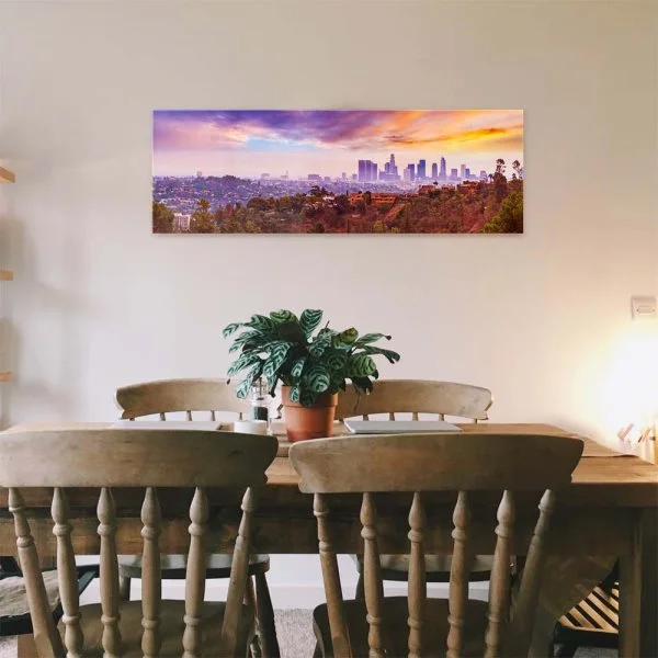 Skyline Los Angeles hills als Acrylglas Bild 120x60cm