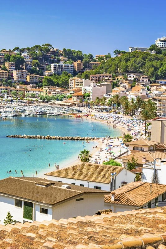 Poster 40x60cm im Hochformat, Port de Soller, Mallorca Strand & Meer