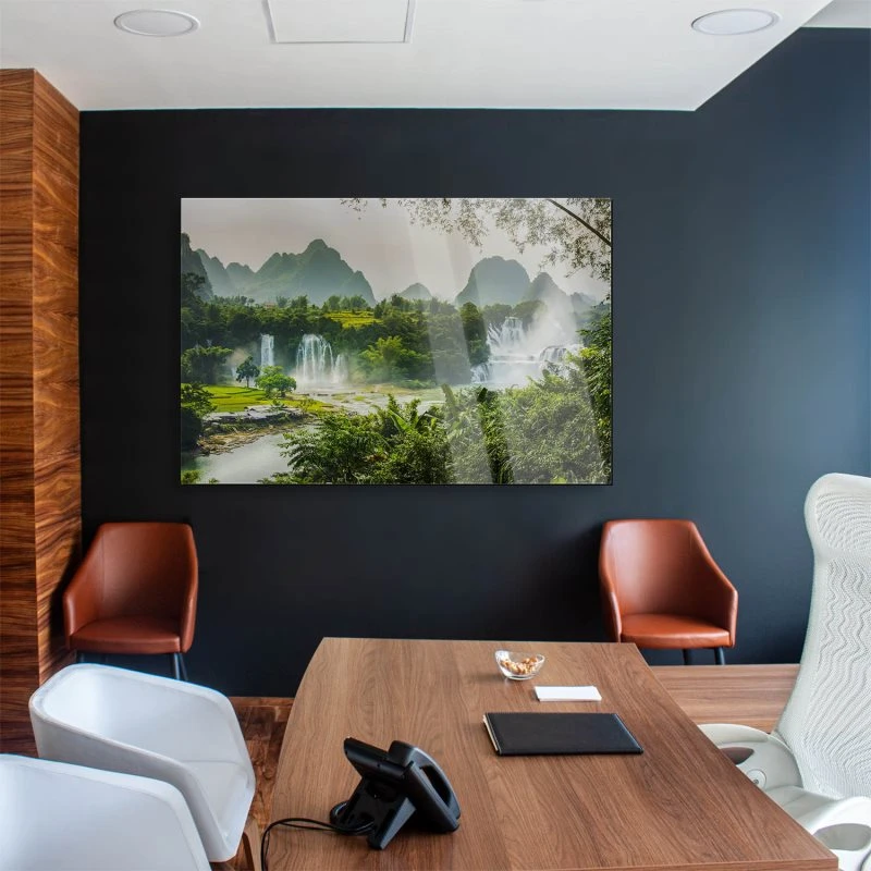 Berge & Gebirge Ban Gioc Wasserfälle als Acrylglasverbund Bild 160x120cm