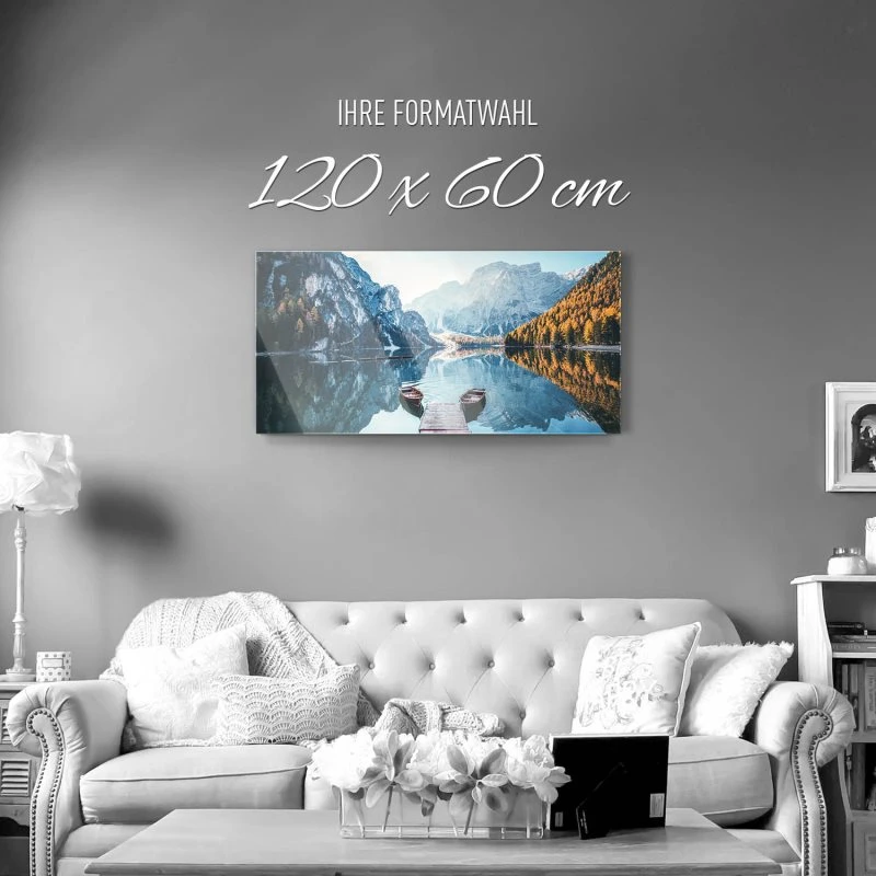 Berge & Gebirge Pragser Wildsee Dolomiten als Acrylglas Bild 120x60cm