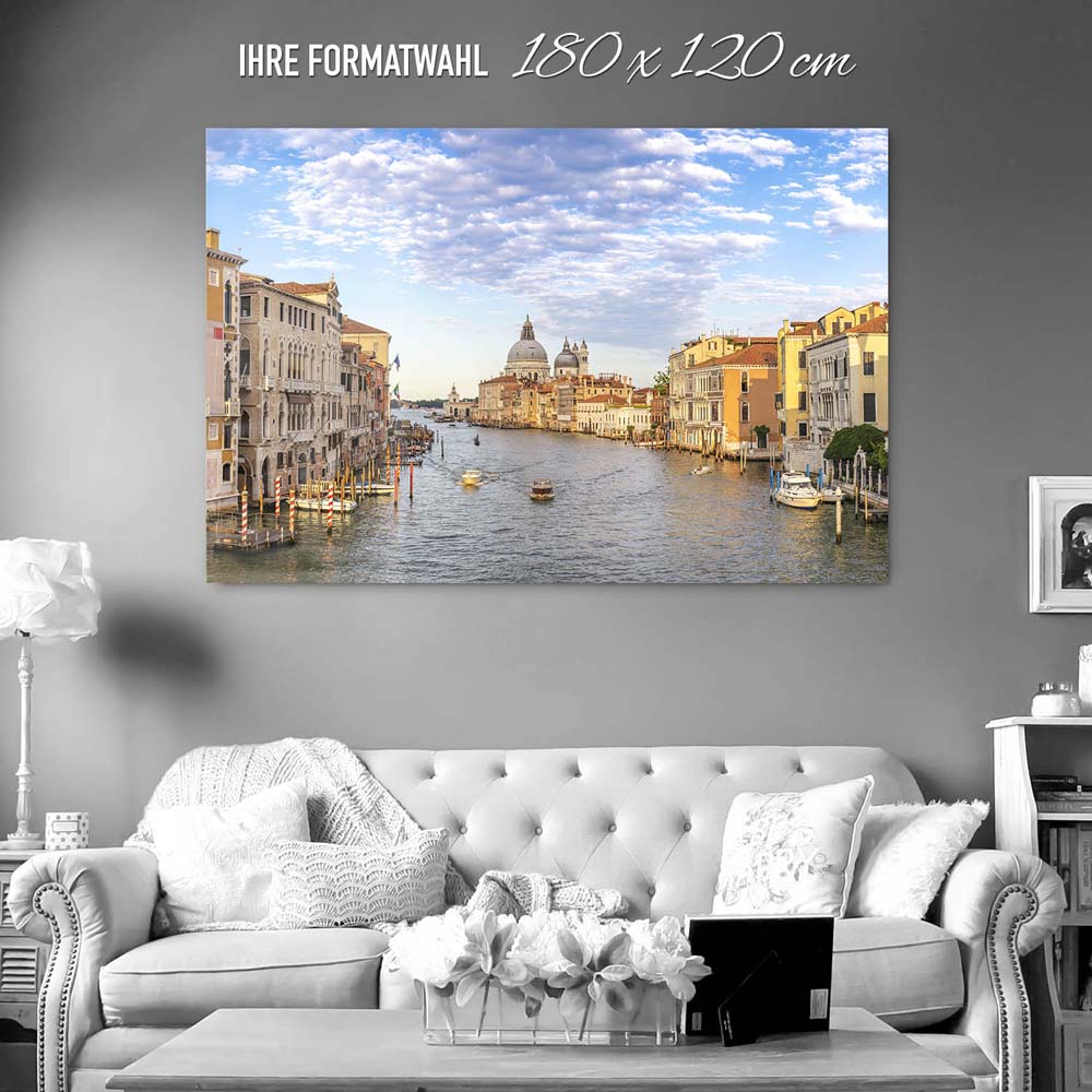XXL Acrylglasbild 180x120cm groß, Skyline Canal Grande in Venedig