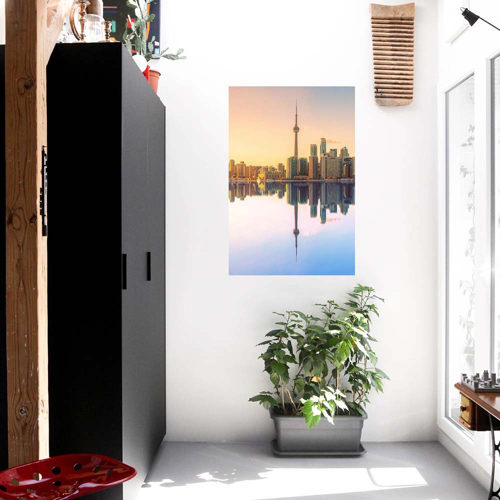 Poster 80x120cm Hochformat, Skyline Toronto, Kanada
