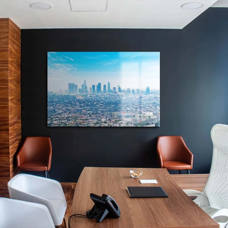 Skyline Los Angeles Panorama als Acrylglas Bild 80x80cm