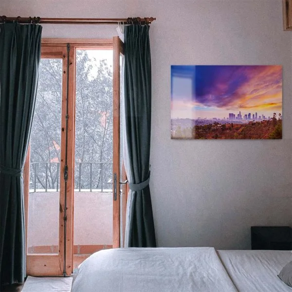 Skyline Los Angeles hills als Acrylglas Bild 120x60cm