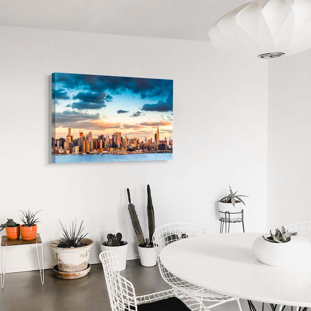 Keilrahmenbild Hochformat, Skyline, Panorama von New York 60x90cm groß