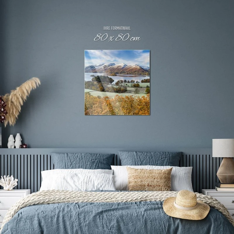 Berge & Gebirge Derwent Water England als Acrylglasverbund Bild 80x80cm