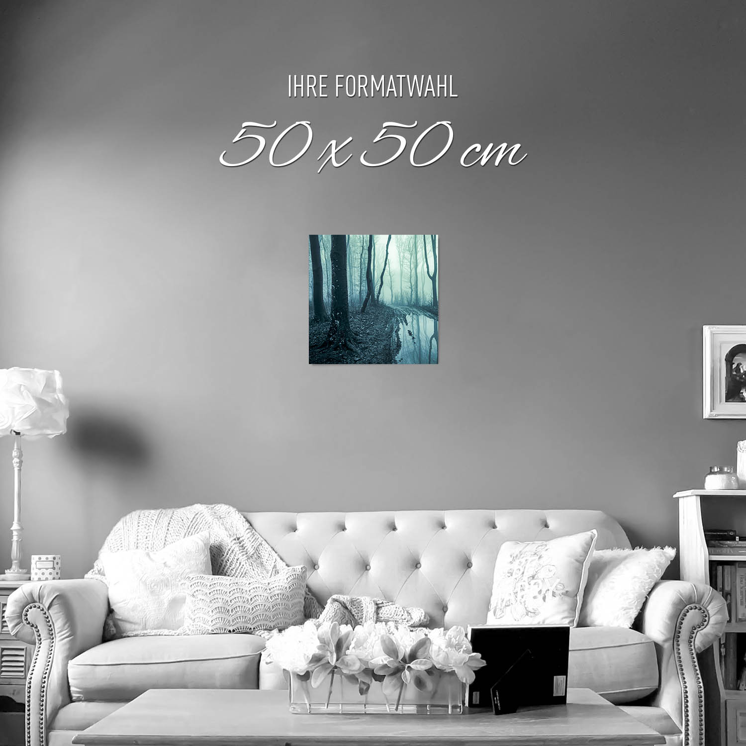 Poster 50x50cm Morast Wald & Bäume
