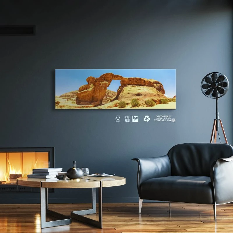 Berge & Gebirge Wadi Rum Wüste als Leinwand Bild 150x50cm