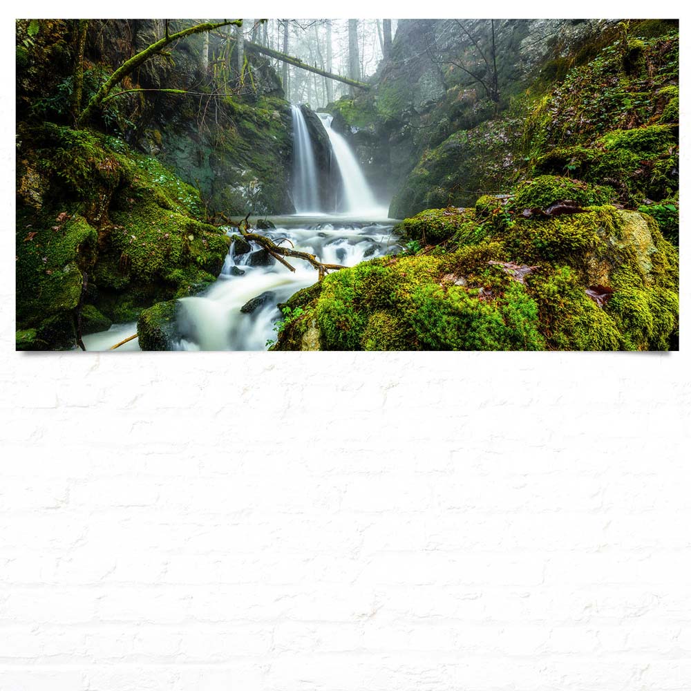 Wald & Bäume Wasserfall im Schwarzwald als Poster 120x60cm