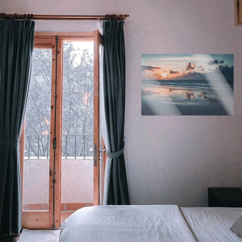 WandPoster 90x60cm Sonnenuntergang Nordsee, Strand & Meer