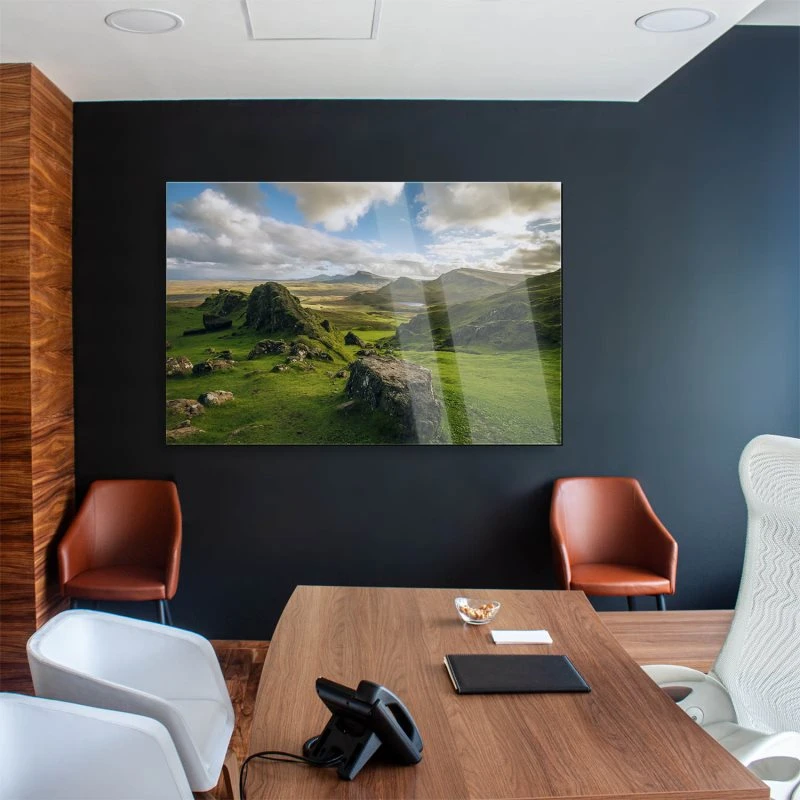 Berge & Gebirge Quiraing Pass Schottland als Acrylglasverbund Bild 200x150cm