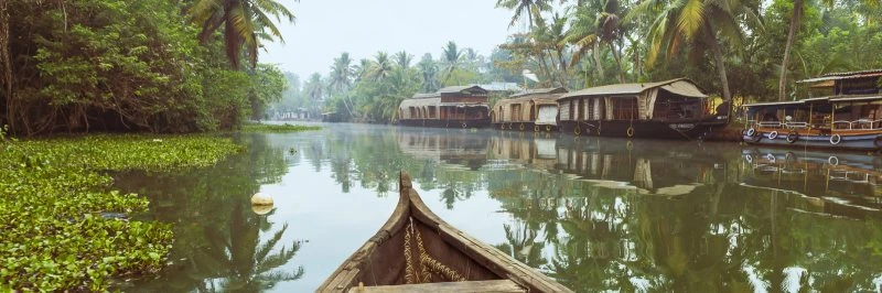 Flüsse & Seen Kumarakom Indien als Leinwand Bild 150x50cm