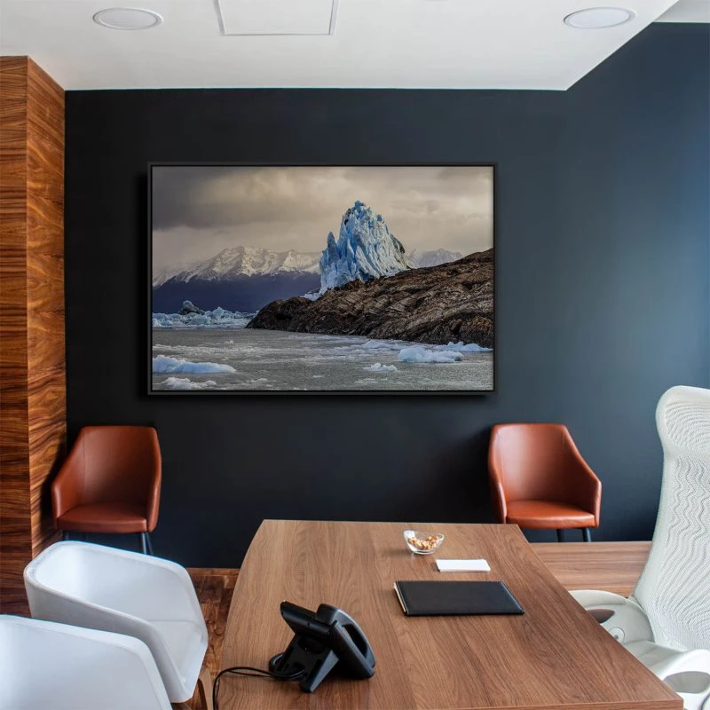 Berge & Gebirge Perito Moreno Gletscher im schwarzen Bilderrahmen, 200x150cm