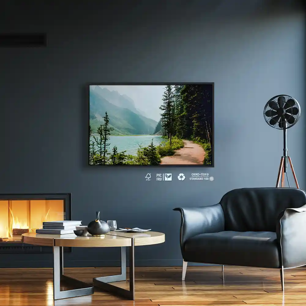 Flüsse & Seen Banff National Park Kanada im schwarzen Bilderrahmen, 60x40cm