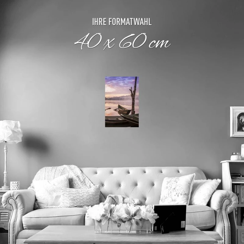 Poster 40x60cm im Hochformat, Afrika Fischerboote Flüsse & Seen
