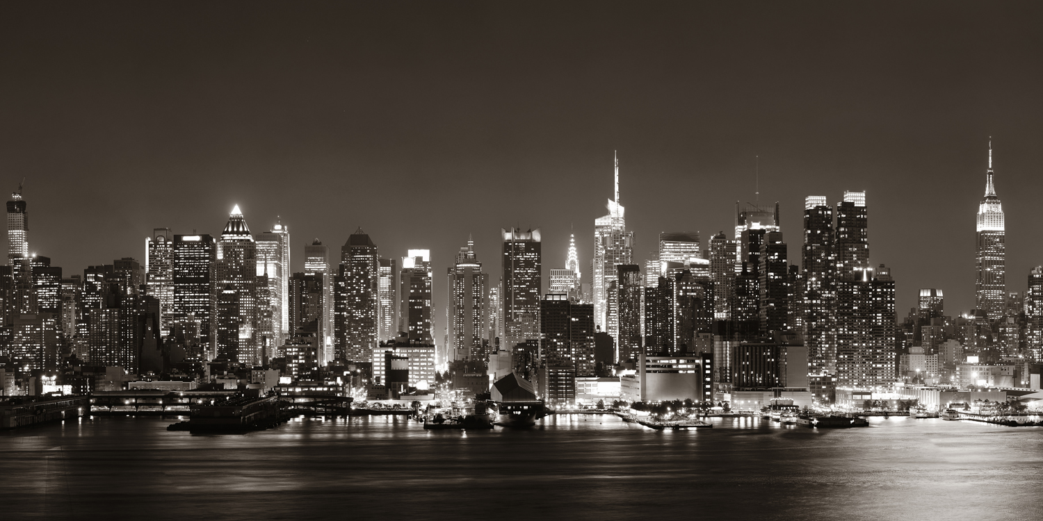 Skyline New York City als Poster 120x60cm