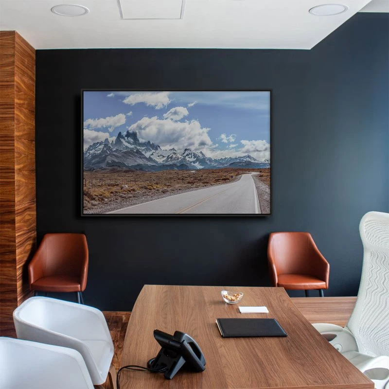 Berge & Gebirge Fitz Roy im schwarzen Bilderrahmen, 160x120cm