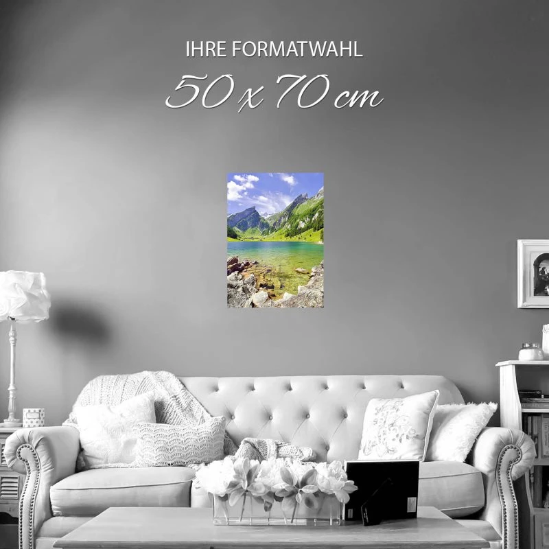 Poster 50x70cm Seealpsee Alpen Berge & Gebirge