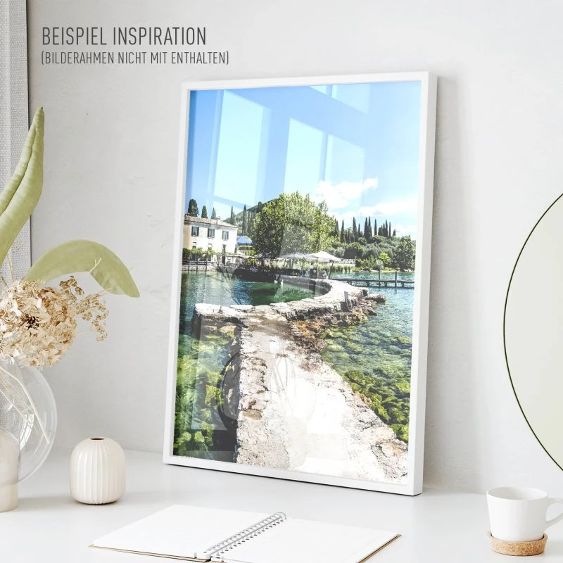Poster 40x60cm im Hochformat, Punta San Vigilio, Gardasee Strand & Meer