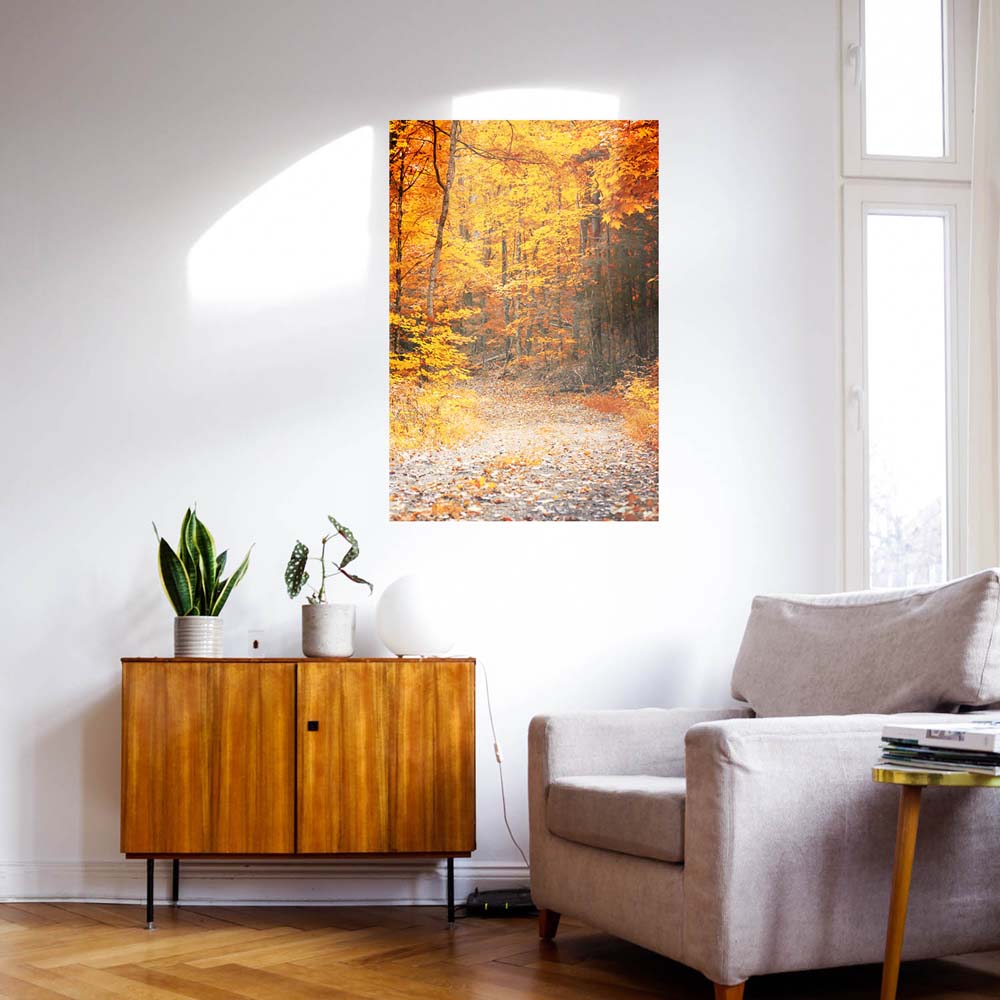 Großformat WandPoster Wald & Bäume Herbst Wanderung II, 180x90cm
