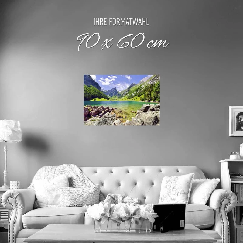 Poster 90x60cm groß, Berge & Gebirge Seealpsee Alpen