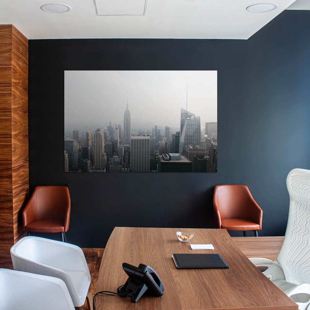Poster 90x60cm groß, Skyline New York im Smog