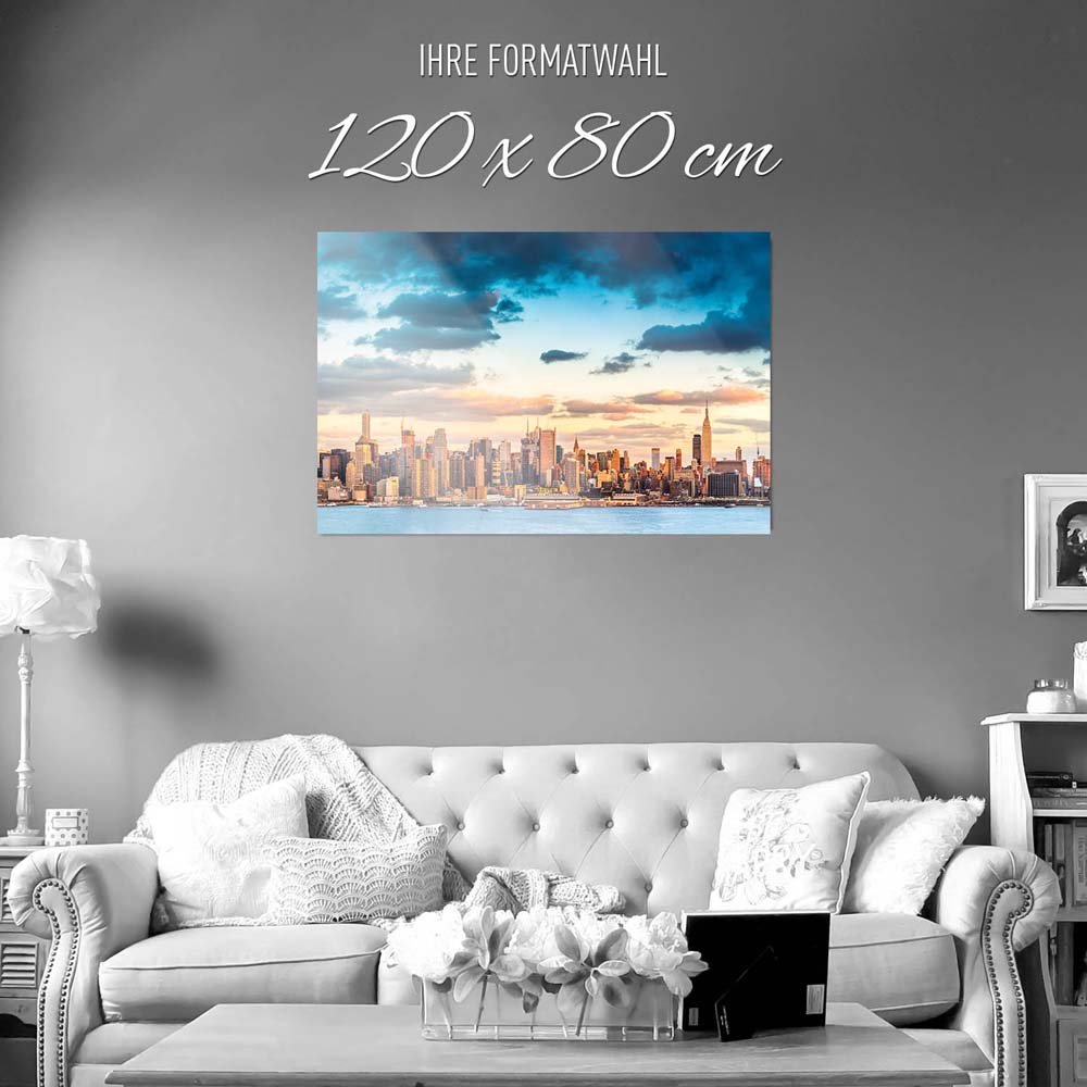 WandPoster 120x80cm Panorama von New York, Skyline