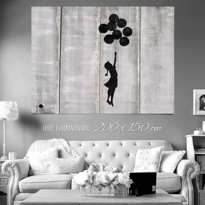 XXL Poster 200x150cm Banksy Girl with ballons
