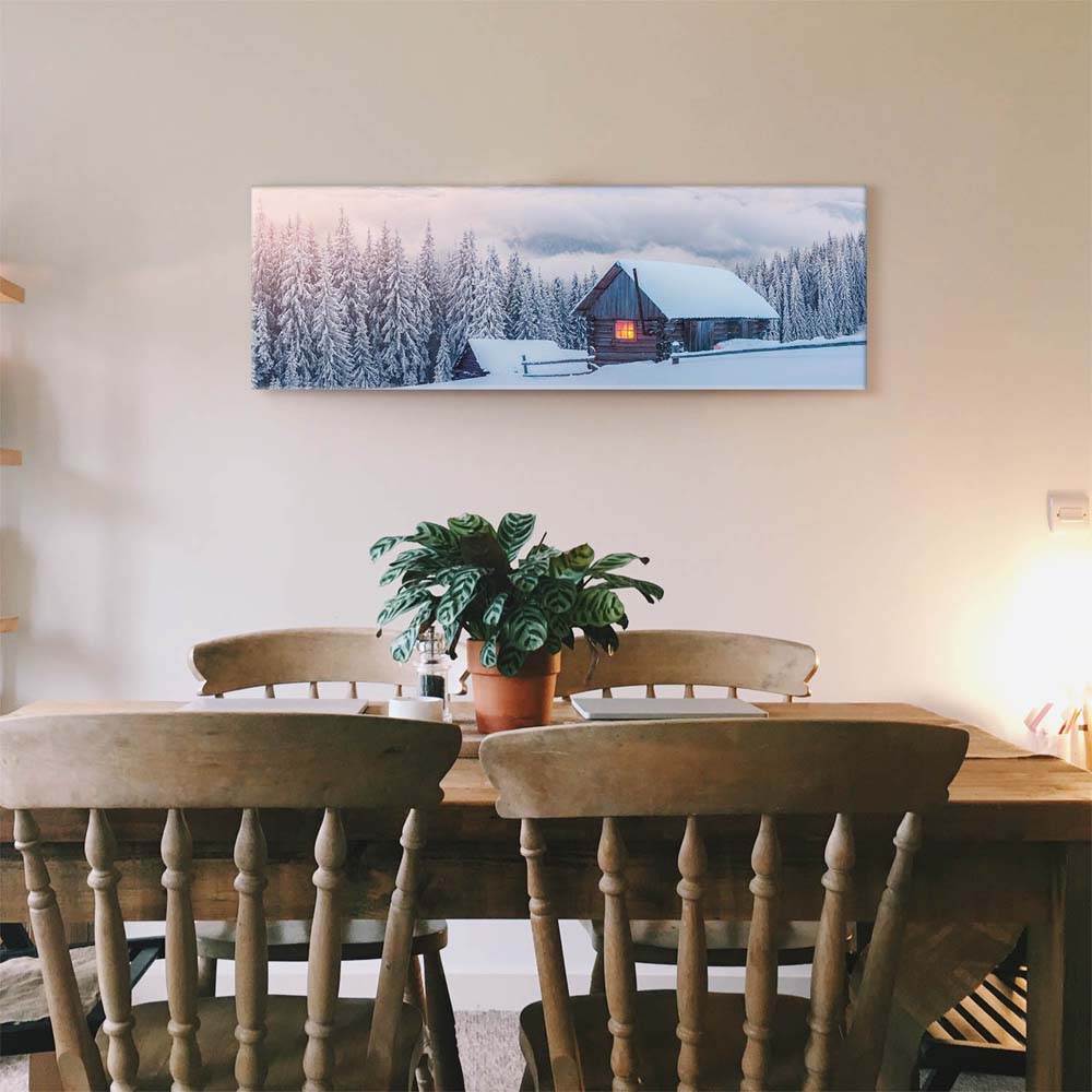 Berge & Gebirge Winterhütte als Keilrahmenbild 180x120cm