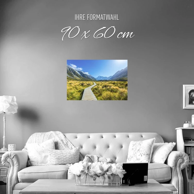 Poster 90x60cm groß, Berge & Gebirge Mount Cook National Park Neuseeland
