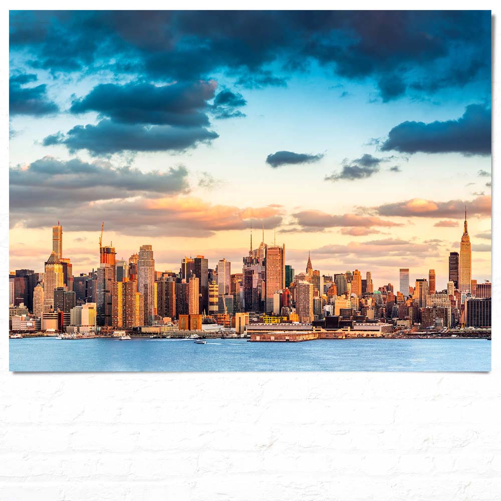 Poster Panorama von New York Skyline, 100x75cm groß