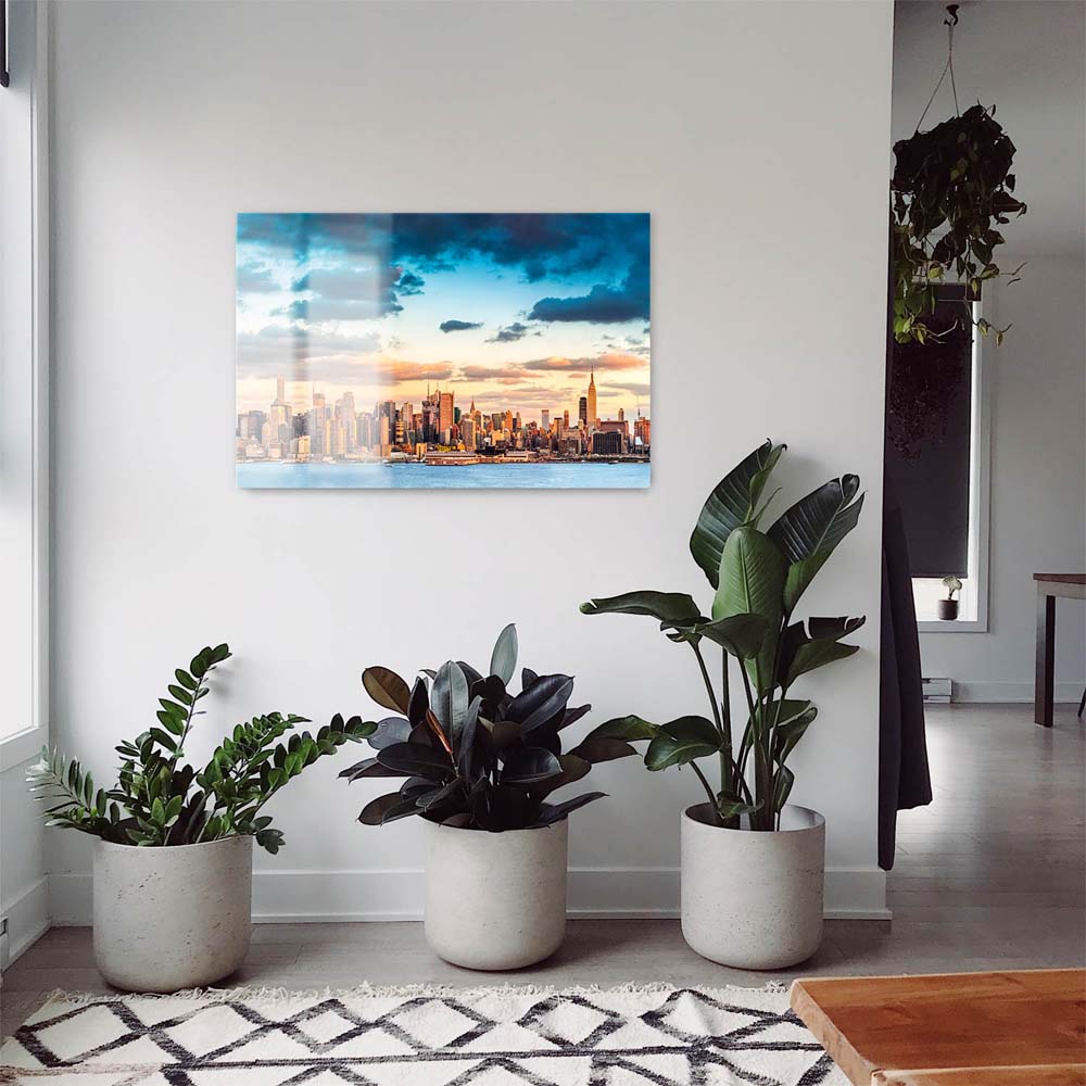 Panorama Acrylglasbild 180x90cm Skyline Panorama von New York