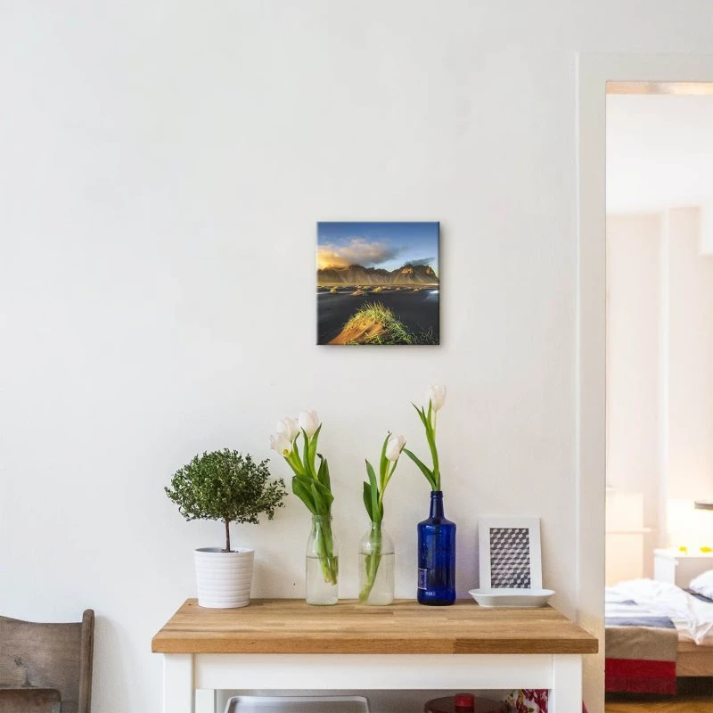Berge & Gebirge Vestrahorn Island als Leinwand Bild 30x30cm