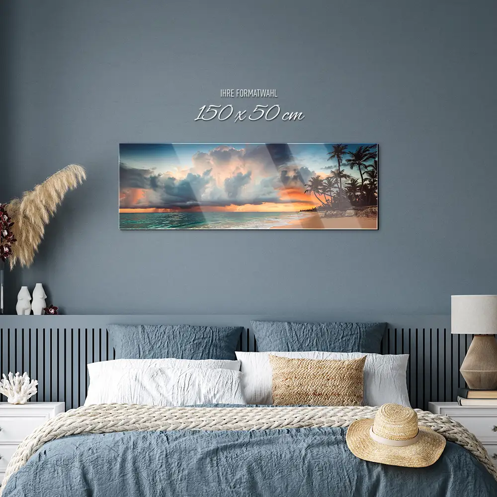 Strand & Meer Dominikanische Republik als Acrylglasverbund Bild 150x50cm