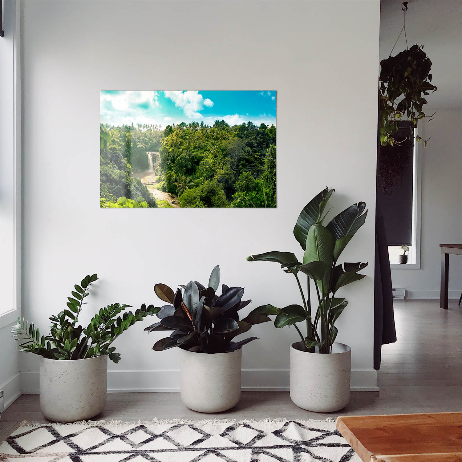 WandPoster Dschungel Wasserfallpanorama, 50x50cm