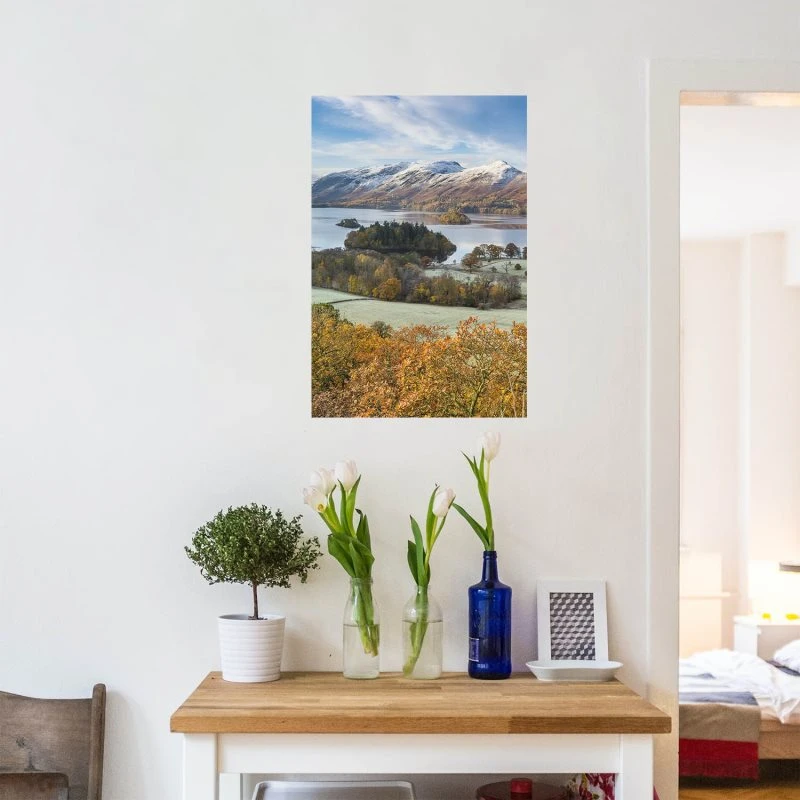 Poster Derwent Water England Berge & Gebirge, 70x100cm groß