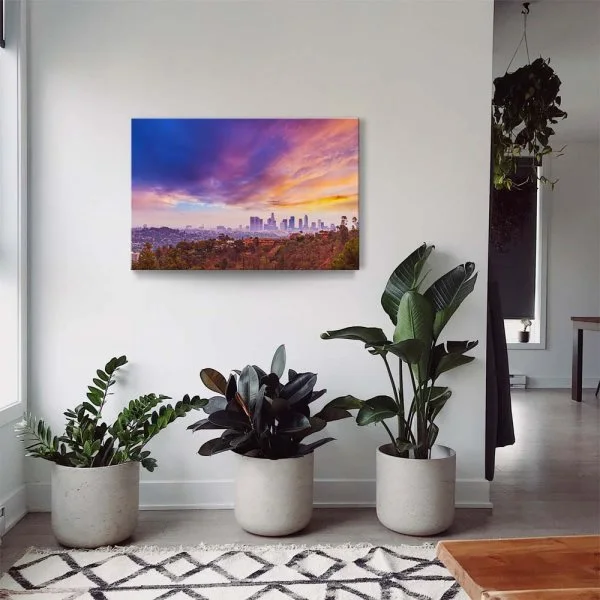 Skyline Los Angeles hills als Keilrahmenbild 180x120cm