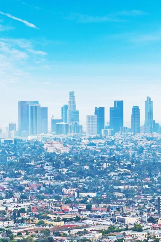 WandPoster Hochformat Skyline Los Angeles Panorama, 60x90cm