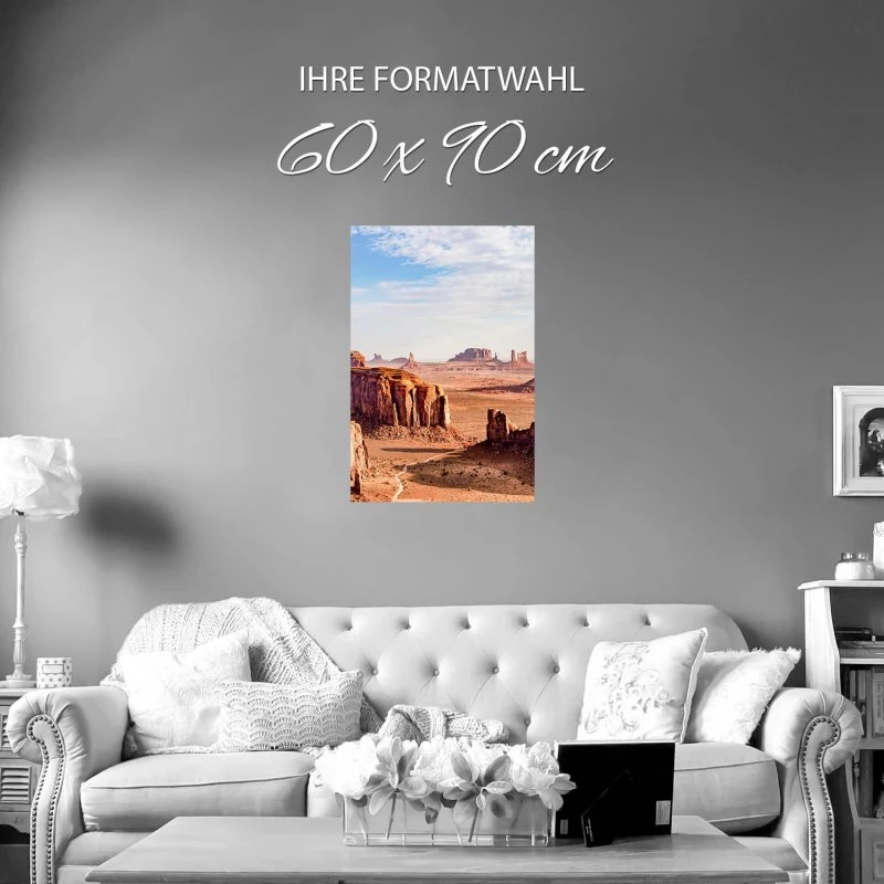 Poster 60x90cm im Hochformat, Monument Valley USA Berge & Gebirge