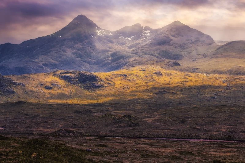 Berge & Gebirge Cuillin Hills Schottland Isle of Sky als Acrylglasverbund Bild 150x100cm