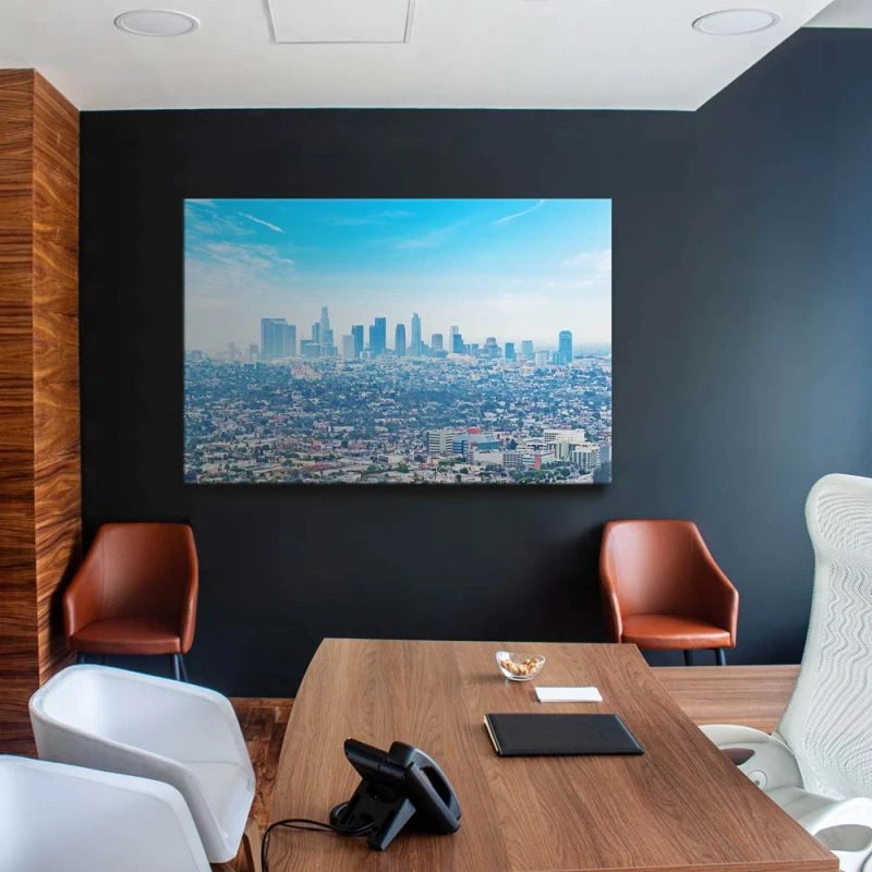 Keilrahmenbild Hochformat, Skyline, Los Angeles Panorama 60x90cm groß