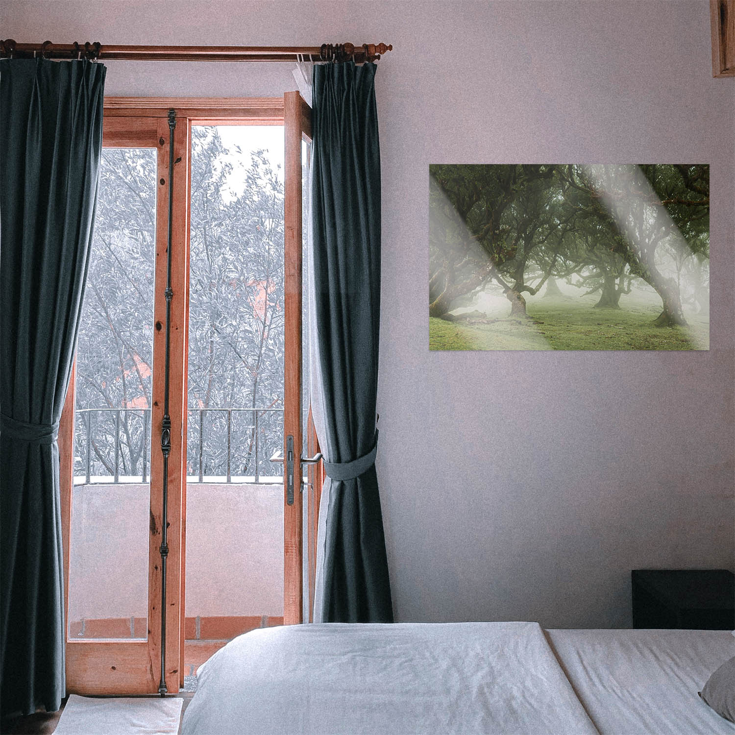 Großformat WandPoster Wald & Bäume Nebel Gestalten, 180x90cm