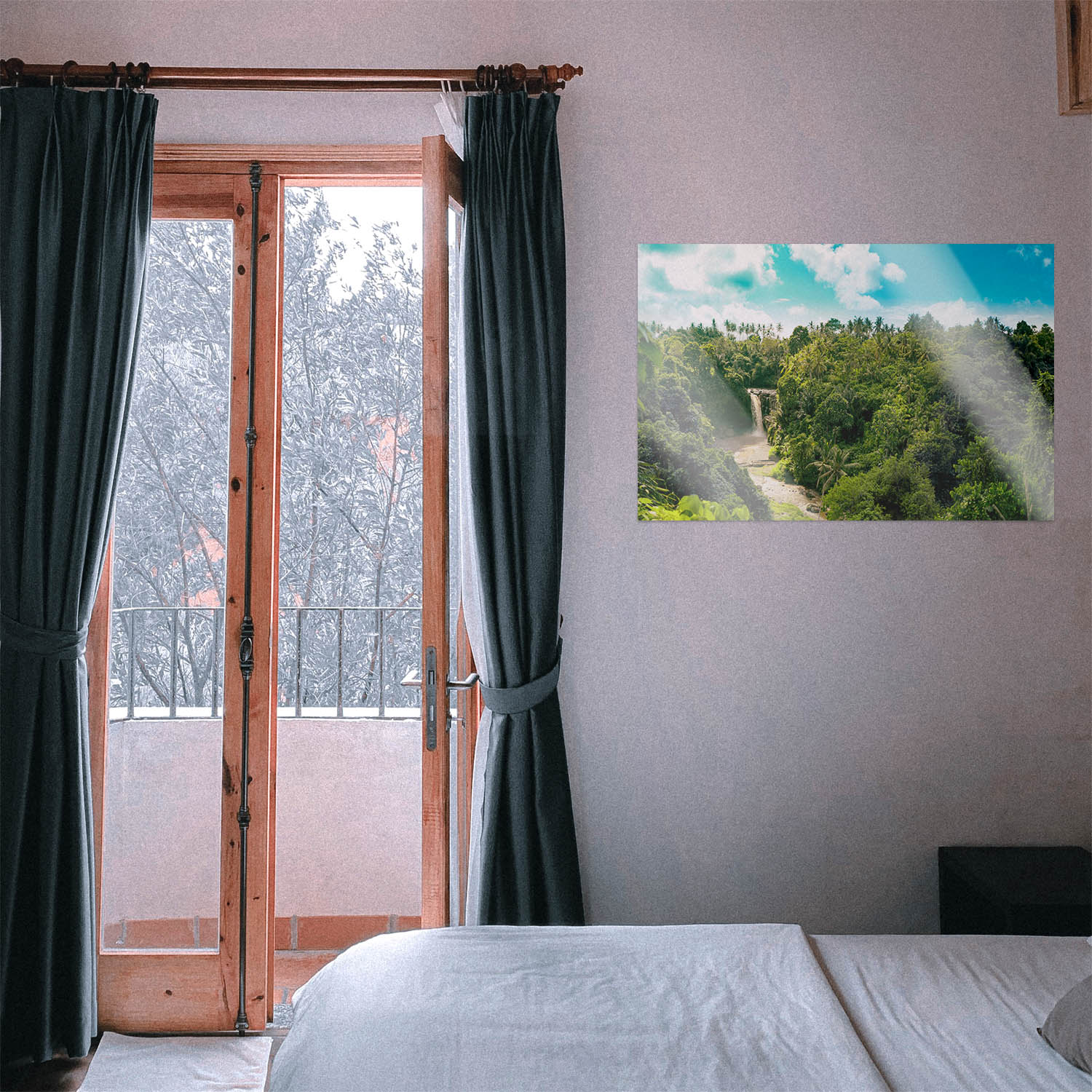 WandPoster Dschungel Wasserfallpanorama, 50x50cm