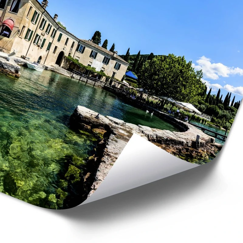 Poster 40x60cm im Hochformat, Punta San Vigilio, Gardasee Strand & Meer