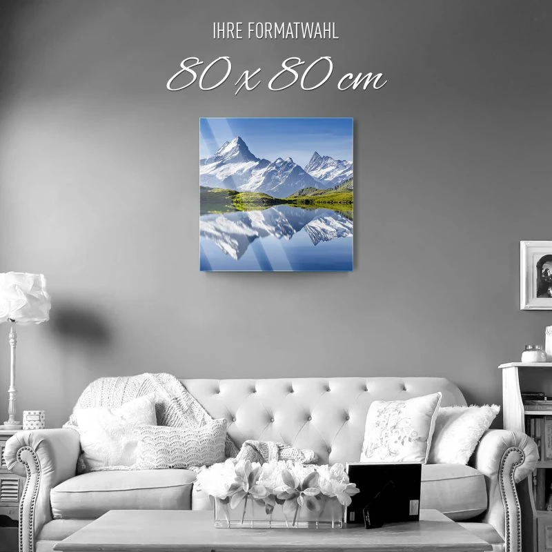Berge & Gebirge Bachalpsee Schweiz als Acrylglas Bild 80x80cm