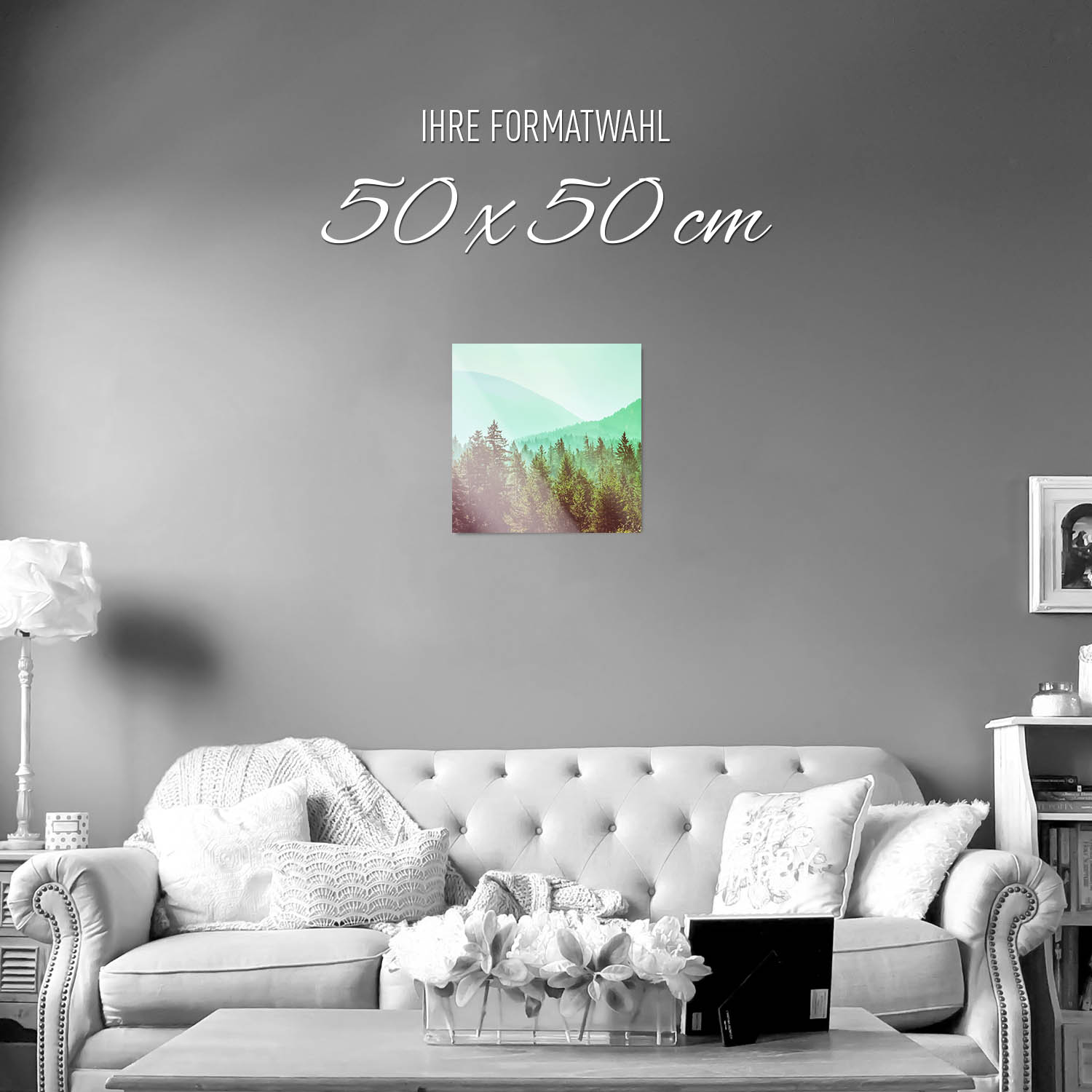 WandPoster Wald & Bäume Retrolook, 50x50cm