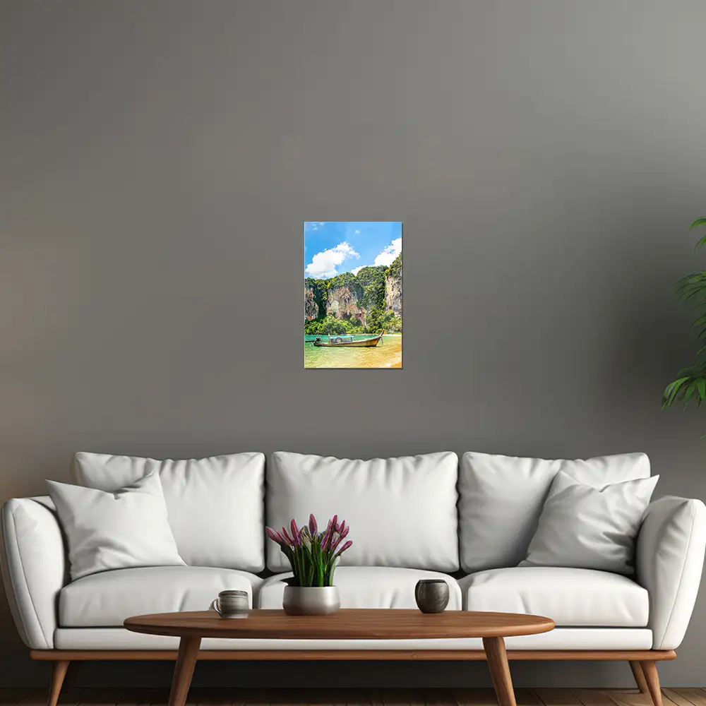 Poster 40x60cm im Hochformat, Thailand Traum Strand & Meer