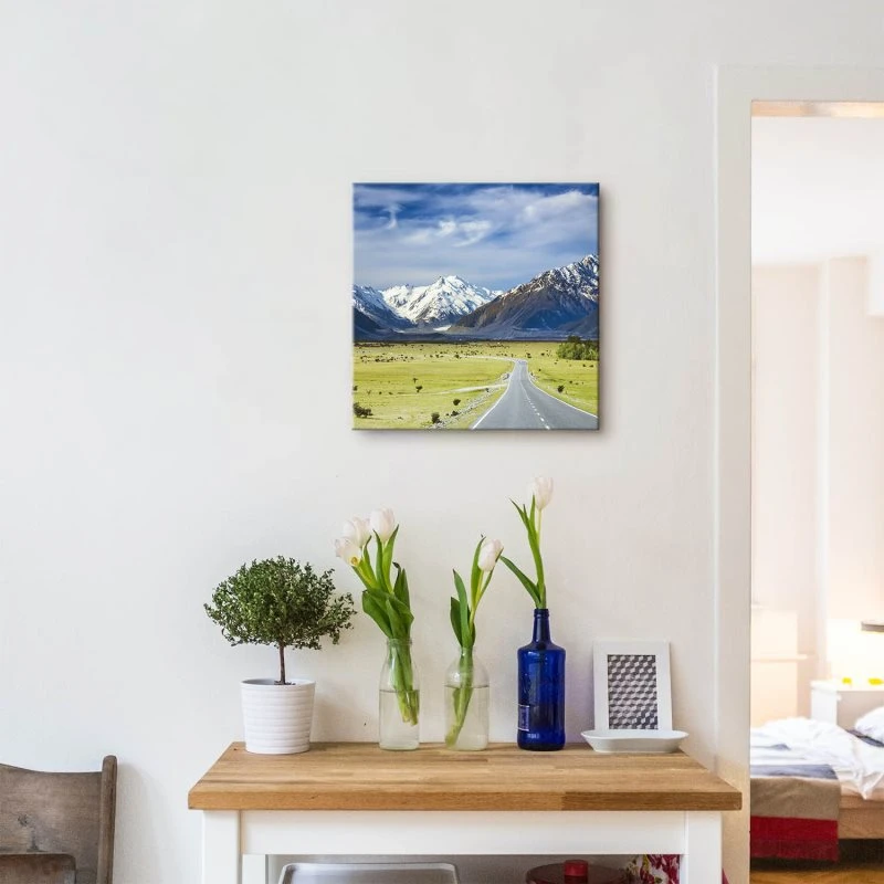Berge & Gebirge Neuseeland südliche Alpen als Leinwand Bild 80x80cm