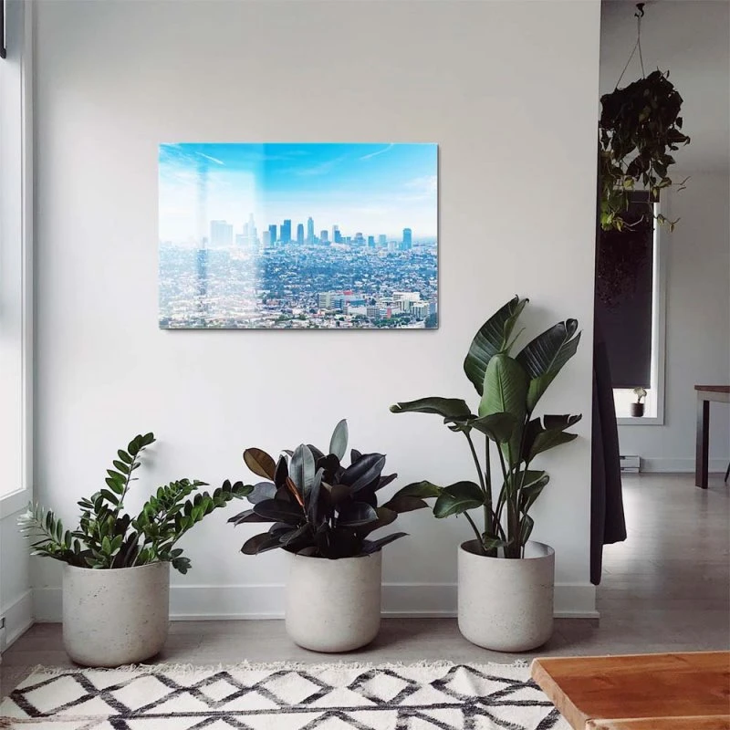 Skyline Los Angeles Panorama als Acrylglasverbund Bild 180x120cm